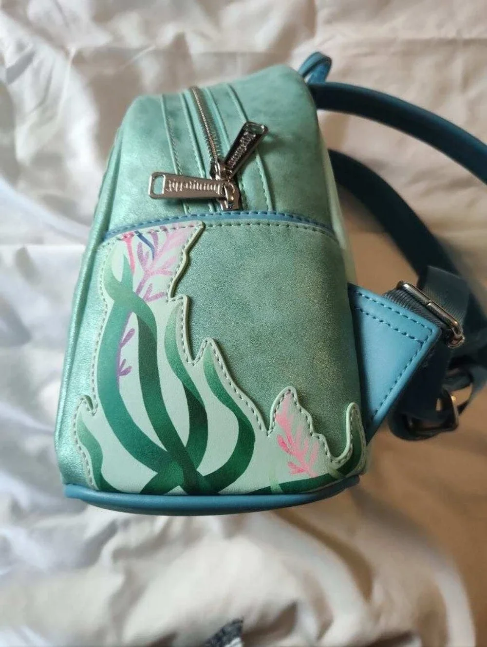 Loungefly Teal Ariel & Ursula Backpack - Picture 4 of 5